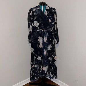 City Chic Printed Wrap Dress, 20